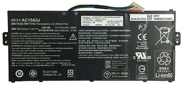 Compatible аккумулятор для ноутбука acer  for Chromebook-R11-CB5-132T-C4LB 